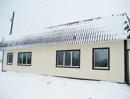 Продуктовый магазин  из сэндвич-панелей, построенная компанией Альянс - Продуктовый магазин , Кировская область, пгт Ленинское (Шабалино)