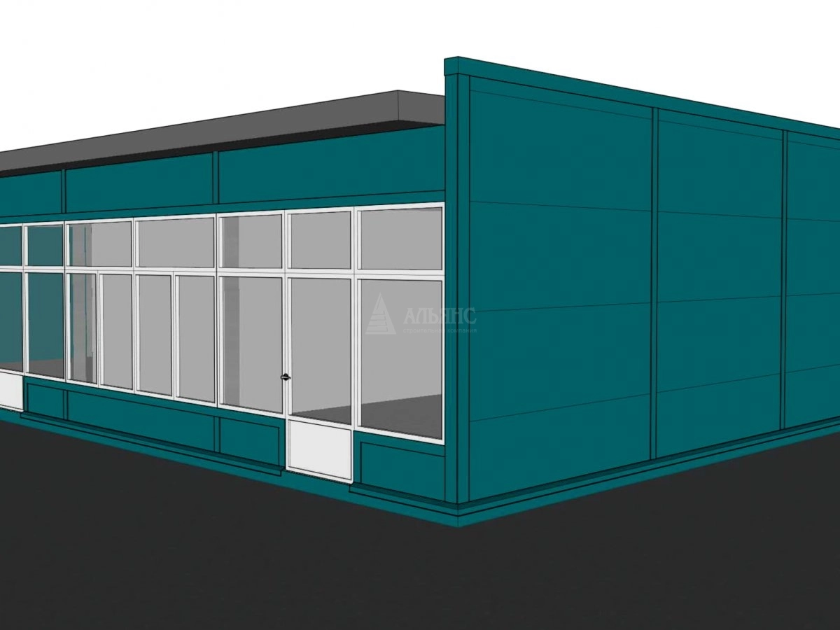 3D визуализация Проект павильона из сэндвич-панелей - фото 8