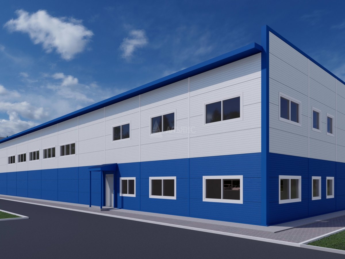 3D визуализация Склад из сэндвич панелей - фото 4